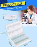 120-Pcs Microscope Slides with Specimens,Pre-Made Glass Slides with Specimens,Educational Microscope Slides and Covers for Young Scientists,Perfect for Biology Class and Experiments by TinyTreasures Baby Boutique