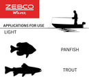 Zebco Wilder Fishing Reel and Rod Combo, 4'3" Durable Fiberglass Rod with Built-In Carabiner, Patented No-Tangle Reel, Pre-Spooled with 6-Pound Zebco Cajun Fishing Line, Blue/Orange by TinyTreasures Baby Boutique