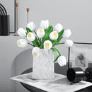 White Artificial Tulips, 2 Bundles 14Pcs, Fake Tulips Artificial Flowers, 2 x 2.4 Inch Large Flower Head Big Tulip, Easter Valentine's Day Mother's Day Home Decoration Flowers by CozyNest Decor