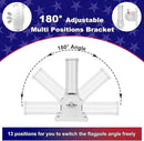 ZMTECH 5FT Flag Pole Kit with Solar Light and Proud American Flag, Adjustable Bracket and Upgraded Tangle-Free Ring 1" Stainless Steel Flagpole for Day and Night, Residential, Commercial, White by GreenHaven Gardens