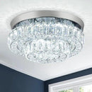12 Inch Crystal Chandelier LED Ceiling Light 2 Tier Flush Mount Ceiling Light Fixtures Modern Chandelier Lighting for Hallway Bedroom Dining Room Kitchen (Cool White) by CozyNest Decor
