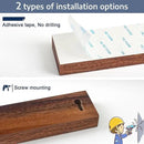 Dmore magnetic knife holder for wall—with 2 hooks, No Drilling 23 Inch walnut knife magnetic strip, Powerful knife magnet rack, include Adhesive Tape and screws for Knives, Utensils, and Tools by CozyNest Decor