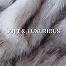 Fluffy Faux Fur Throw Blanket – Super Soft Warm Thick Plush Blanket for Bed, Couch & Office, Cozy Fuzzy Throw with Flannel Backing,60"x80", White by CozyNest Decor