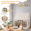 INFANS Kids Play Tent with Washable Mat Star Light Windows, Anti-Trip Large Playhouse Toys for Children Boys Girls, Indoor Outdoor Princess Tents Castle for Toddlers (Black) by TinyTreasures Baby Boutique
