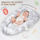 HKAI Baby Lounger – Soft Cotton Infant Floor Seat for Newborn to 24 Months, Portable Baby Essentials for Boys & Girls, Travel-Friendly Baby Lounge Pillow by TinyTreasures Baby Boutique