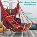 Outerman Hammock Chair, Hanging Chair with 3 Cushions and Foot Rest Support, Sturdy Metal Spreader Bar Max 440 Lbs, Swing Chair for Bedroom, Indoor & Outdoor, Patio, Porch or Tree（Red） by GreenHaven Gardens