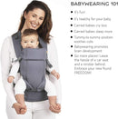 Beco Gemini Baby Carrier from Newborn to Toddler - Certified Ergonomic Newborn Baby Carrier for Infants and Children of 7-35 lbs - M Shape, Adjustable Seat, 100% Organic Cotton (Metro Black) by TinyTreasures Baby Boutique