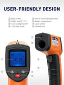 SMART JERRY - Infrared Thermometer Gun | Non-Contact Digital Temperature Gun with -58°F to 788°F Range for Cooking, HVAC | Industrial & Home Use | Instant-Read with Backlit Display by TinyTreasures Baby Boutique
