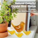 Crystal Bird Figurines, Resin Animal Statues, Miniature Decorative Gravel Birds, Home Decor (4PCS-Citrine) by CozyNest Decor