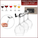 Sorbus Wall Mounted Wine Glass Stemware Rack Set - Wire & Wood Wine Rack Wall Mounted for Wine Glasses, Champagne Glasses, and Drinkware - Complete Your Home Bar & Kitchen Storage, Grey by CozyNest Decor