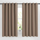 NICETOWN Blackout Bedroom Curtains 66 inches Long, Grommet Room Darkening Thermal Insulated Window Treatments for Home Office/Kids Room, Cappuccino, 2 Panels, W66 x L66 by TinyTreasures Baby Boutique