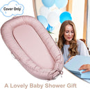 Baby Lounger Cover Only for Newborns, 100% Cotton Soft Portable Baby Nest Lounger Cover, Breathable Infant Lounger Replacement Cover, Lounger Pillow Cover Fit for Snuggle Me, Cover Only(Pink) by TinyTreasures Baby Boutique
