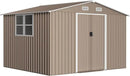 10FT x 8FT Metal Outdoor Storage Shed,Garden Sheds & Outdoor Storage w/Lockable Sliding Doors & Air Vent,Metal Shed for Backyard,Garden,Patio,Lawn by GreenHaven Gardens