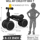 Baby Balance Bike Toys for 12-36 Months Kids Toy Boy and Girls Gifts Toddler Best First Birthday Gift Children Walker No Pedal Infant 4 Wheels Bicycle (Classic, Black) by TinyTreasures Baby Boutique