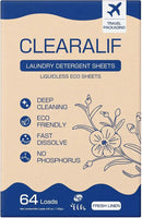 CLEARALIF Laundry Detergent Sheets, Fresh Linen, 64 Load, CLEARALIF Laundry Detergent Strips Eco Friendly & Hypoallergenic by CozyNest Decor