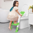Potty Training Seat with Step Stool Ladder, SKYROKU Potty Training Toilet for Kids Boys Girls Toddlers - Comfortable Safe Potty Seat with Anti-Slip Pads Ladder Green by TinyTreasures Baby Boutique