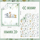 3 Pcs Baby Crib Bedding Set Safari Animals Dinosaurs Bear Woodland Animals Jungle Crib Set Includes Quilt, Fitted Sheet, Skirt for Baby Boy Girl(Light Blue,Safari) by TinyTreasures Baby Boutique