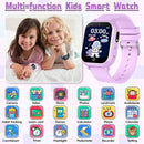 Kids Smart Watch Gift for Girls Ages 3-12, IP67 Waterproof, 32 Puzzle Games, HD Touchscreen Dual Camera Vedio Pedometer Music Player, Kids Watch Toy Birthday Gifts for Girls Ages 5 6 7 8 9 10 (Purple) by TinyTreasures Baby Boutique