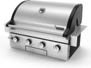 Brand-Man Gas Grill Built-In Head, 30-Inch 4-Burner Propane Grill, Natural Gas Convertible, Heavy Duty 304 Stainless Steel 40,000BTUs BBQ Island Outdoor Kitchen by GreenHaven Gardens