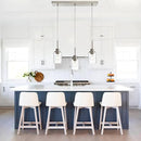 3-Light Farmhouse Chandelier Light Fixture Brushed Nickel Clear Seeded Glass Dining Room Hanging Modern Pendant Lighting Over Table,Traditional Ceiling Lights for Kitchen Island Entryway by CozyNest Decor