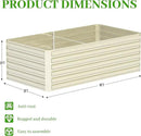 6x3x2 ft Raised Garden Bed, Large Metal Planter Raised Beds, Planters for Outdoor Plants for Vegetables, Flowers, Herbs, Fruits, and Succulents.(4 Pcs, Yellow) by CozyNest Decor