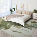 Kelarea Living Room Rug, 5x7 Rug Modern Abstract Washable Rugs Green Faux Wool Vintage Carpets, Non Slip Rug for Bedroom, Dining Room, College Dorm, Kids Playroom, Home Office by TinyTreasures Baby Boutique