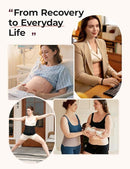 Momcozy Ergowrap Postpartum Belly Band for Natural and C-Section Recovery, Abdominal Binder with 3D Abdomen Lifting & Ergonomic Back Support, Seamless Belly Wrap Shapewear for Post Surgery Recovery by TinyTreasures Baby Boutique