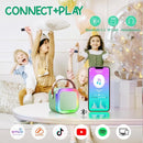 Kinglucky Mini Karaoke Machine for Kids, 2025 TOP Birthday Gifts Ideas for 3-12 Year Old Girls, Christmas Party Gifts Kids' Personal Video Players Accessories with 2 Wireless Microphones - Green by TinyTreasures Baby Boutique