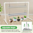 Soligt 2 ft Grow Light for Seed Starting with Stand, Double Tube Warm White Full Spectrum Seedling Grow Light for Indoor Plants, 80 LED Chips, Height Adjustable by GreenHaven Gardens