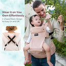 Momcozy Baby Carrier with Hip Seat, 2-in-1 Forward-Facing Carry for Active Babies, Detachable Hands-Free Carrier up to 44lbs, Breathable Infant Carrier Fits Waist Sizes up to 45 Inches, AirMesh Pink by TinyTreasures Baby Boutique