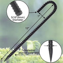 VVOKGO Rebar Stakes 12 Inches J Hook Heavy Duty Chain Link Fence Stakes, 8 Pcs Metal Long Tent Spikes Ground Anchors for Wire Fencing, Dogs Digging, Camping Tents, Swings, Greenhouse, Black by CozyNest Decor