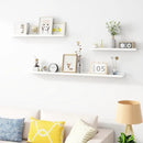 Picture Ledge Shelf, Wood Long Floating Shelves for Wall, Set of 2, 48 inch Picture Ledge Shelves, Photo Ledge Nursery Book Shelves Wall Mounted for Living Room Kids' Room Bedroom, Color White by CozyNest Decor