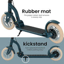 Aero Big Wheels Kick Scooter for Kids 6+, Teens & Adults | Light Up Wheels, Hand Brake, Rubber Deck Mat & Shock Absorption | Foldable & Height Adjustable by TinyTreasures Baby Boutique