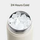 Insulated Water Bottle with Straw Stainless Steel Water Bottle, Leak-Proof, BPA-Free, Double Wall Vacuum Keeps Cold for 24 Hours for Sports, Travel, School (18 oz, Cream Moon) by CozyNest Decor