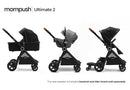 Mompush Ultimate2 Baby Stroller, Premium Convertible Full-Size Stroller for Toddler, Reversible Seat with One Hand Recline Adjustment, Car Seat Adapter Included by TinyTreasures Baby Boutique