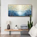 amatop Large Framed Abstract Canvas Wall Art Navy Blue Art Print Modern Nature Tree of Life Artwork Birch Contemporary Landscape Picture for Office Living Room Bedroom Hallway Home Decor 48x24 Inch by CozyNest Decor