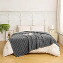 YUSOKI Luxury 3D Bubble Throw Blanket 3.1lb,All Ages,Home Decoration, (Grey,60 * 80inches) by CozyNest Decor
