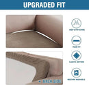 H.VERSAILTEX Velvet Stretch Individual Couch Cushion Cover Plush Cushion Slipcover for Loveseat Sofa Cushion Furniture Protector Seat Cushion Sofa Cover (1 Piece Sofa Cushion Cover, Mocha)