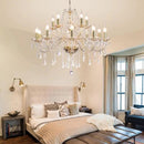 Modern Elegant 15 Lights K9 Crystal Glass Chandelier Golden Pendant Ceiling Lighting European Style for Dining Living Room Bedroom Transparent,15 E12 Bulbs Required by CozyNest Decor