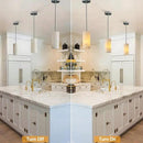Alabaster Pendant Lights Kitchen Island, Nickel Hand Carved Alabaster Cylinder Pendent, Spanish Natural Marble Light Pendant for Bedroom Bathroom Dining Room Living Room- 3 PC by CozyNest Decor