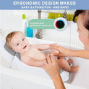 Baby Bath Support,Ideal for Babies Less Than 6 Months Old,with Thermometer-Adjustable Slope Newborn Bathtub, Baby tubs for Baby tubs for Newborn Essentials Must Haves (Gray) by TinyTreasures Baby Boutique