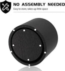 Nesting Coffee Table Set of 2, Modern Round Coffee Table with Non-Slip Feet, Wooden Circle Accent Tables for Small Spaces Living Room Bedroom Balcony Office Drum Side Table (Black) by CozyNest Decor