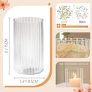 12pcs Glass Vase Cylinder Vases for Centerpieces Small Flower Glass Vases Bud Vases Home Decor Centerpiece Table Flower Vase Decorations for Office Beautification＆Holiday 6 Inch Tall