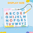JoyCat Magnetic Letter Tracing Board, 2-in-1 Double-Sided ABC Magnets for Kids Ages 3-5, Uppercase & Lowercase Letter Writing Practice - Preschool Learning Toys, Road Trip Car Activities for Toddlers by TinyTreasures Baby Boutique
