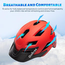 OnBros Kids Bike Helmet - Bike Helmets for 5-14 Boys or Girls with Visor, Children Bicycle Helmet for Skateboard Mountain Scooter Road Cycling, Lightweight and Adjustable 50-57CM by TinyTreasures Baby Boutique