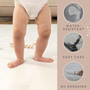 Premium Baby Playmat for Floor 60" x 80" Dark Gray – Cloudsoft Coral Velvet Memory Foam Rug for Crawling – Non-Slip, Water-Resistant, Non-Toxic, Easy-Care Muscle Mat – Thick Play Mat for Baby by TinyTreasures Baby Boutique