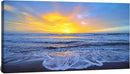 Wall Art Decor Large Sunset Canvas Print Picture Sunrise Ocean Beach Waves Scenery Modern Painting Artwork for Home Office Living Room Bedroom Decoration Framed Ready to Hang, 20x40Inch by CozyNest Decor