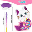 WERNNSAI Cat Piñata - Kitten Mermaid Birthday Party Decorations Kids Mermaid Pinata with Blindfold and Bat for Girls Summer Under the Sea Birthday Party Supplies Game Set by TinyTreasures Baby Boutique