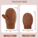 Baby Knit Mittens Toddler Boys Girls Gloves Winter Infant Newborn No Scratch Mitten 0-3 Years by TinyTreasures Baby Boutique