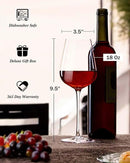 JBHO Hand Blown Italian Style Crystal Bordeaux Wine Glasses - Great Gift Packaging - Red Wine Glasses Lead-Free Premium Crystal Clear Glass - Set of 4-18 Ounce by CozyNest Decor